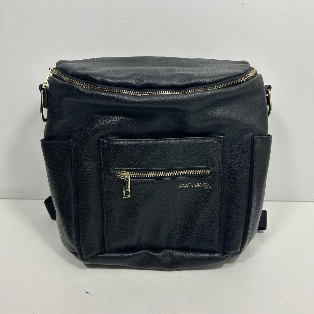 Fawn Design Black  diaper bag Backpack No Cross Body Strap
